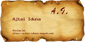Ajtai Iduna névjegykártya
